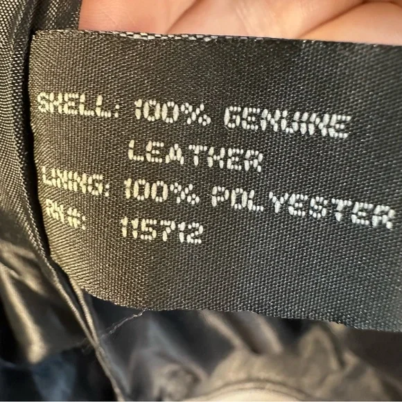 Bikers Club Black Genuine Leather Button-Up Jacket | Size M| Classic Moto Style - Picture 11 of 15